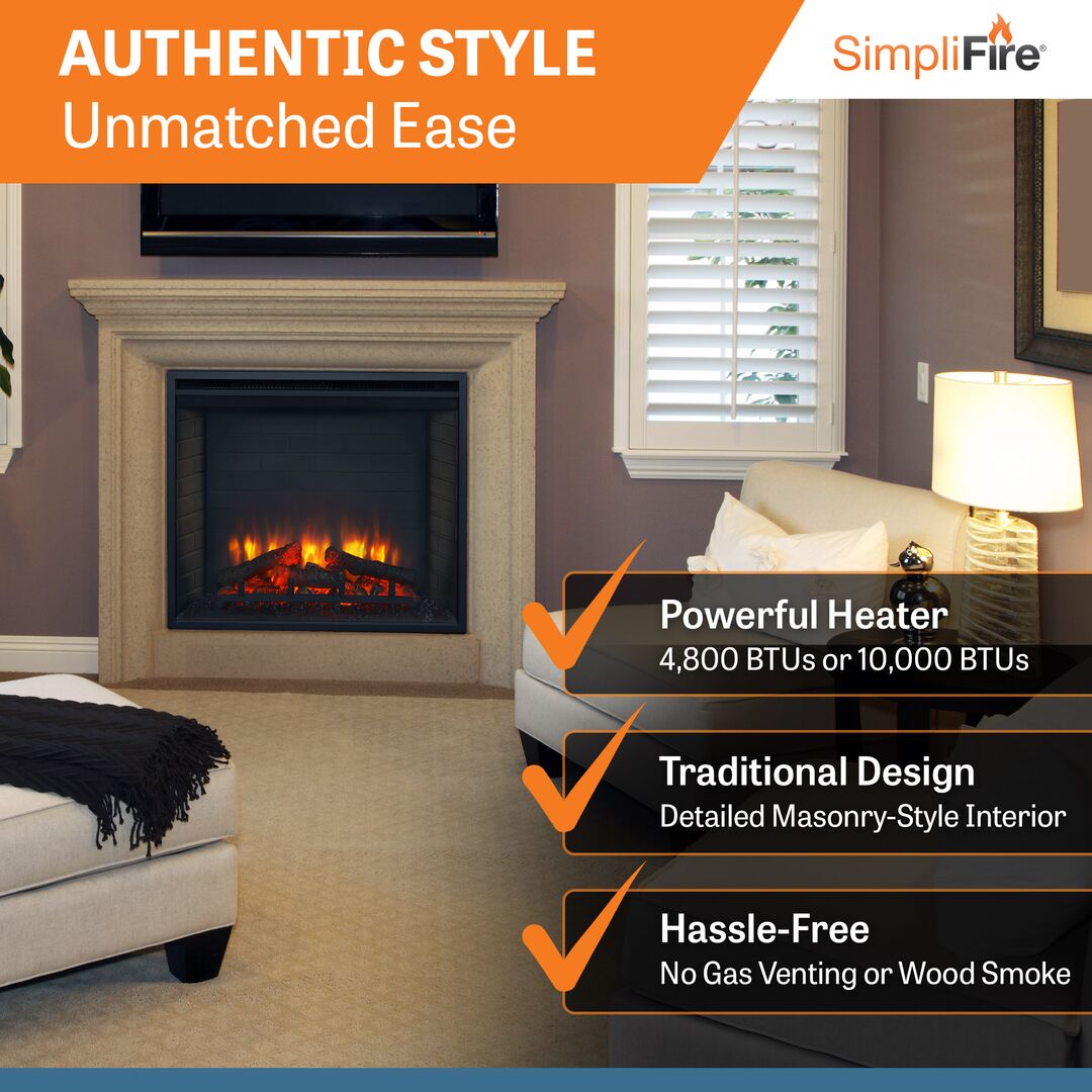 SimpliFire Built-In Electric Fireplace