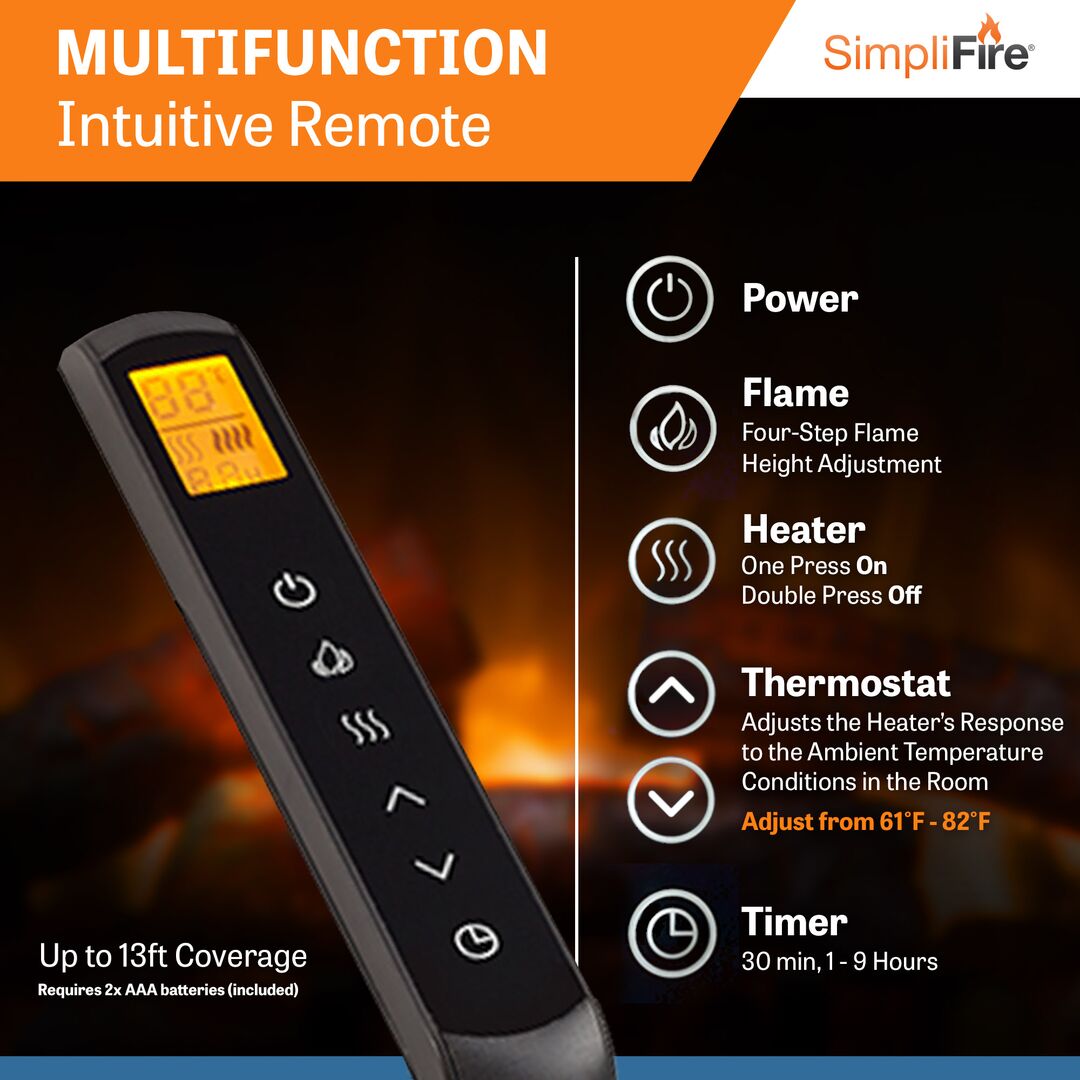 SimpliFire Built-In Electric Fireplace