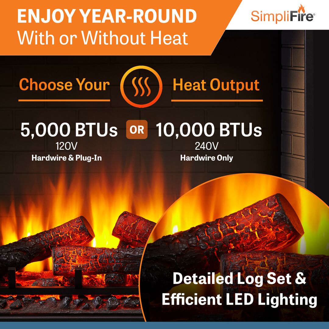 SimpliFire Built-In Electric Fireplace