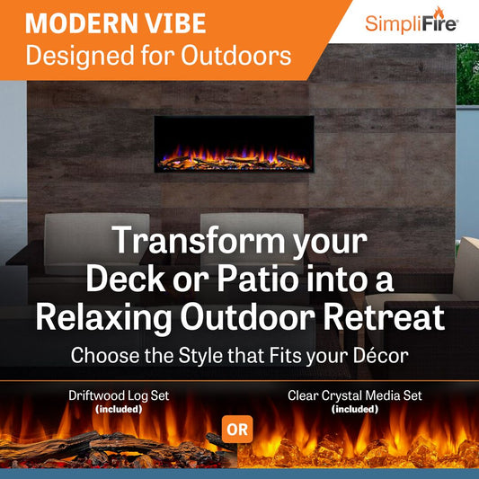 SimpliFire Forum Outdoor Electric Fireplace