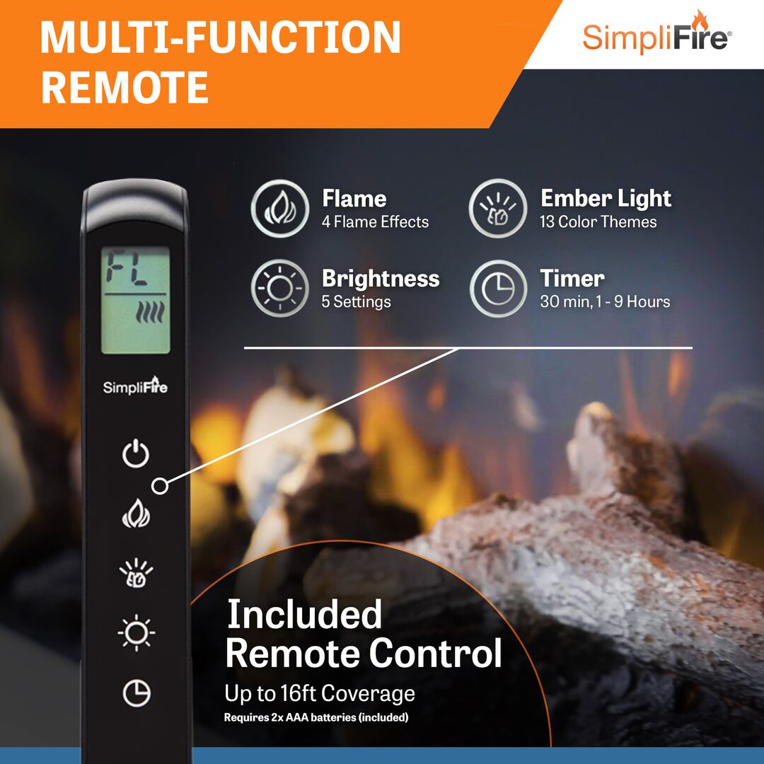 SimpliFire Forum Outdoor Electric Fireplace