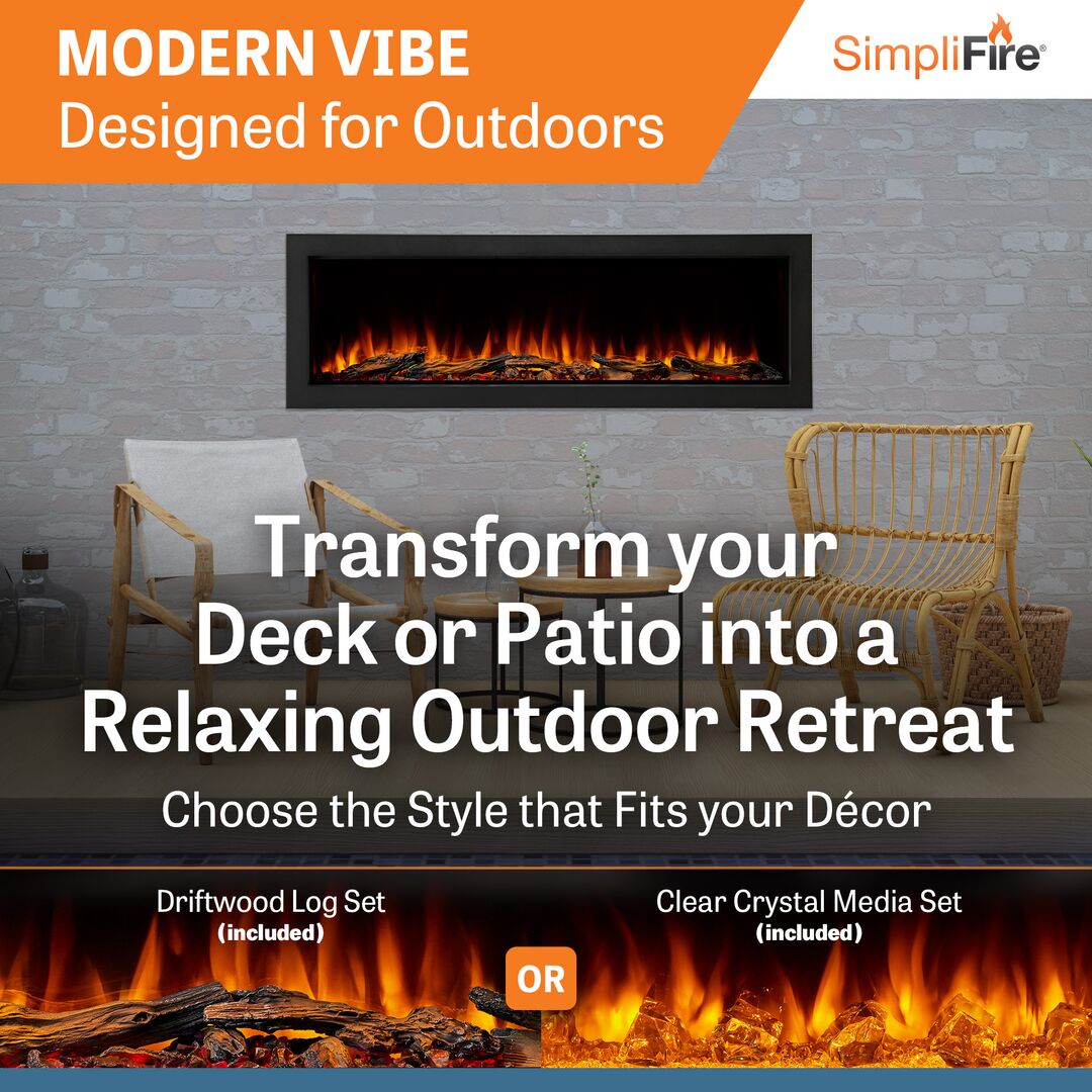SimpliFire Forum Outdoor Electric Fireplace