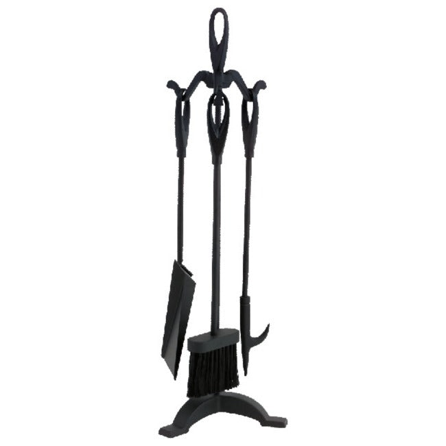 Steel 4 Piece Stove Fireset