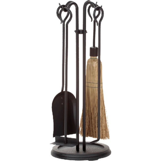 Steel 5 Piece Wrought Iron Stove Fireset