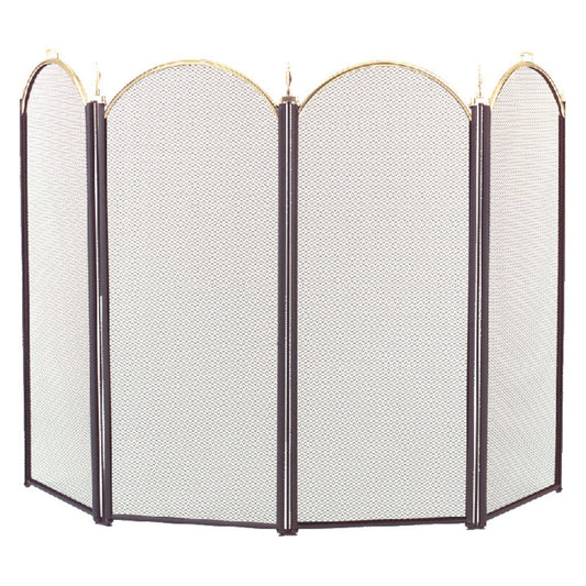 52" Steel 4 Fold Arched Screen