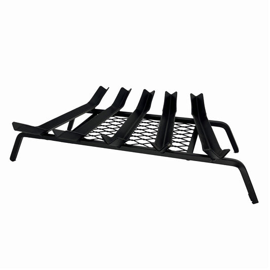 22" Steel 5 Bar Grate, V-Groove Design with Welded Ember Retainer