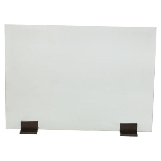 4" Steel Pair of Glass Screen Bases (Glass Not Included)