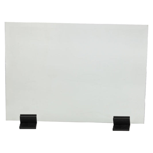 4" Steel Pair of Glass Screen Bases (Glass Not Included)