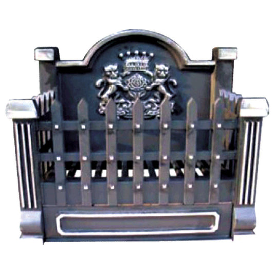 16" Cast Iron Basket Grate with Fire Back