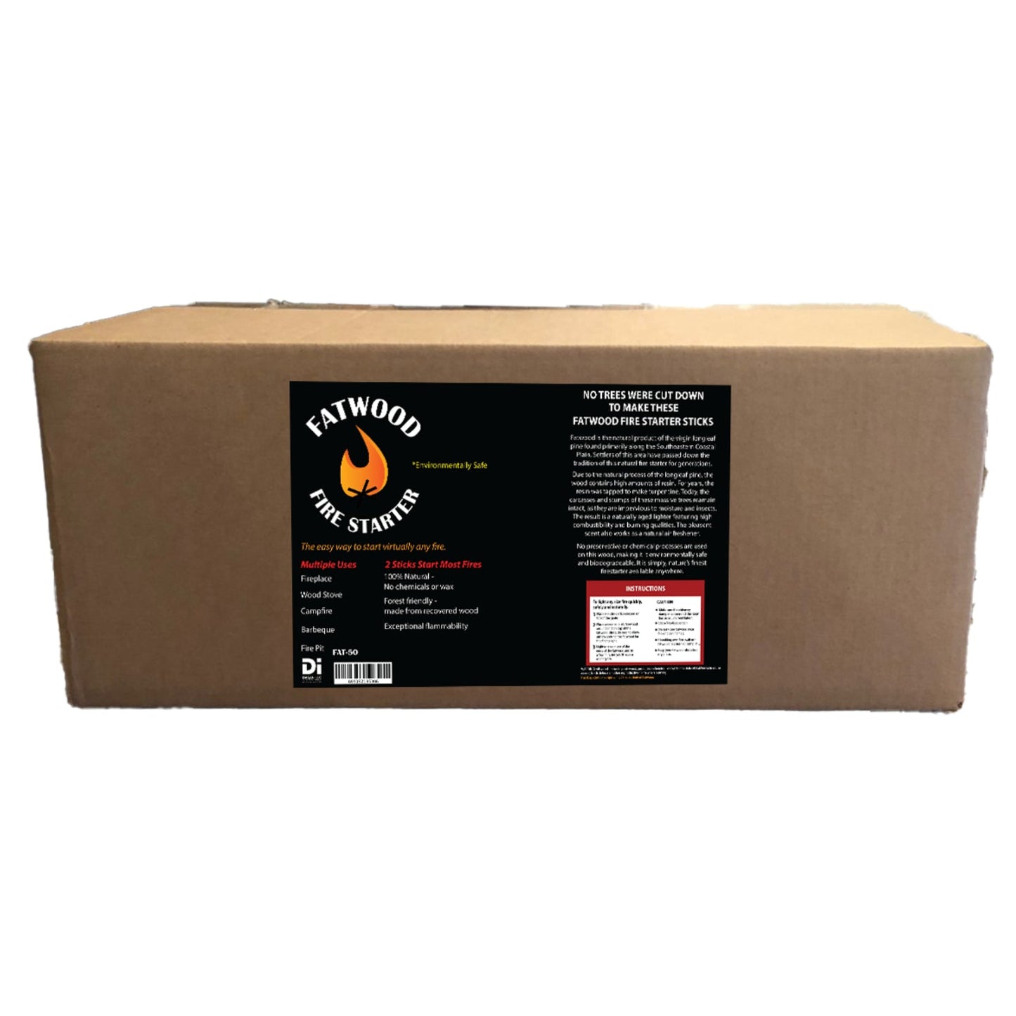 Recovered Wood Fatwood Firestarter in a Box