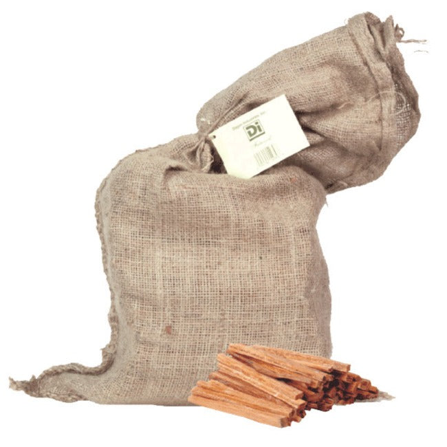 Recovered Wood Fatwood Firestarter in a Burlap Bag