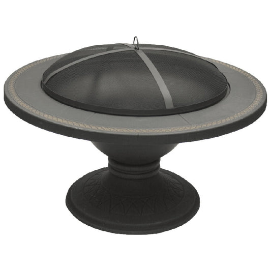 42" Dia Cast Iron & Cast Aluminum Table Top Wood Burning Fire Pit