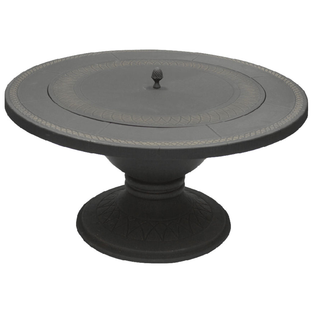 42" Dia Cast Iron & Cast Aluminum Table Top Wood Burning Fire Pit