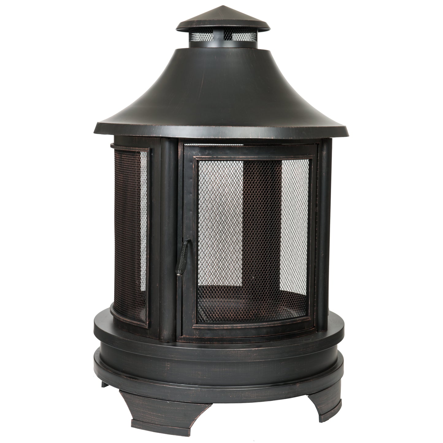 Steel Pagoda Style Wood Burning Fire Pit