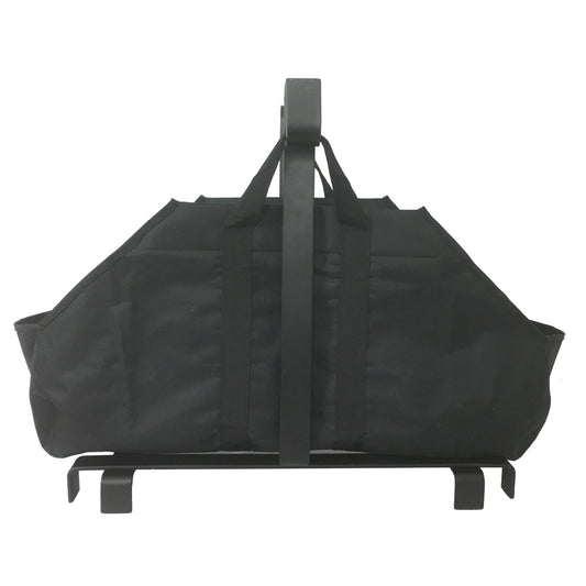 23 1/2" Steel and Canvas Wrought Iron Log Holder