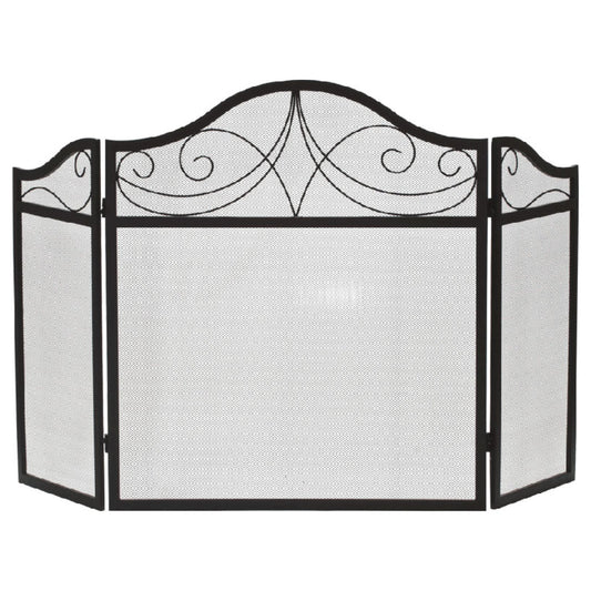 52" Steel 3 Fold Arched Wrought Iron Screen
