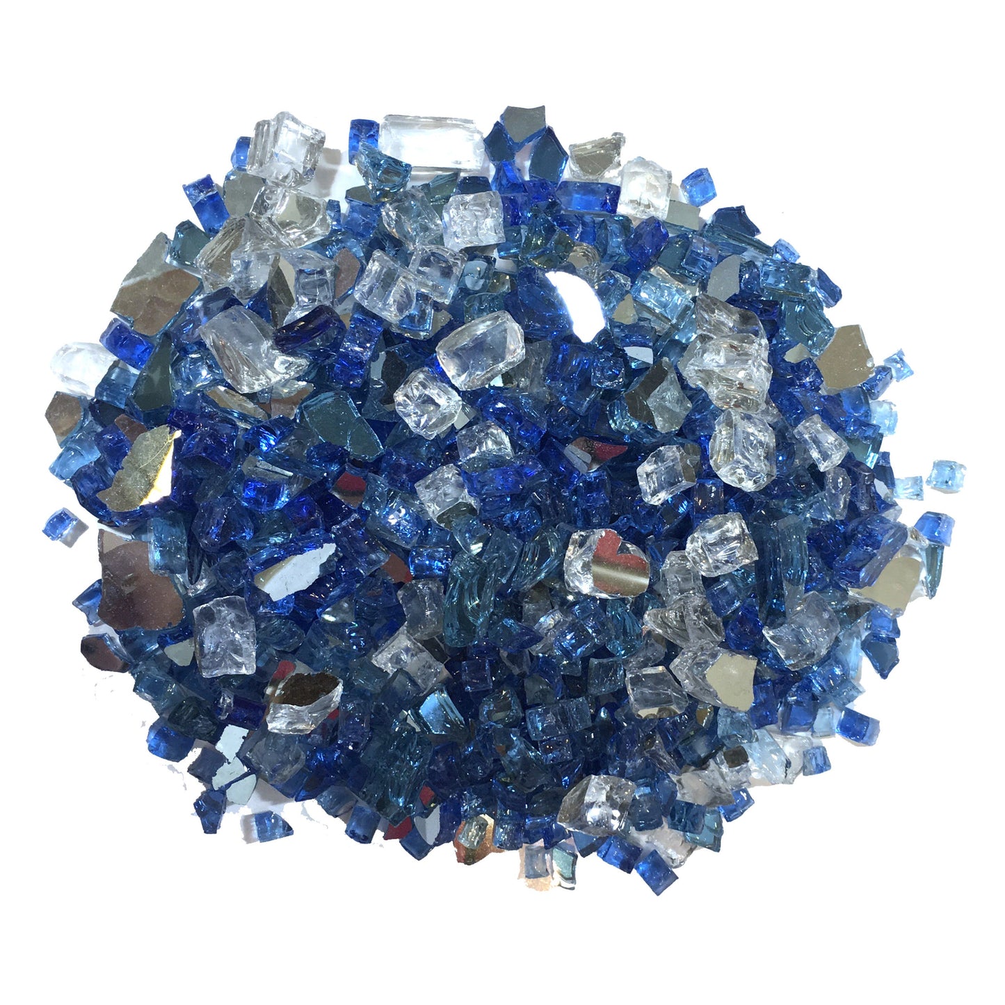 Tempered Glass Reflective Fire Glass 1/4" Size