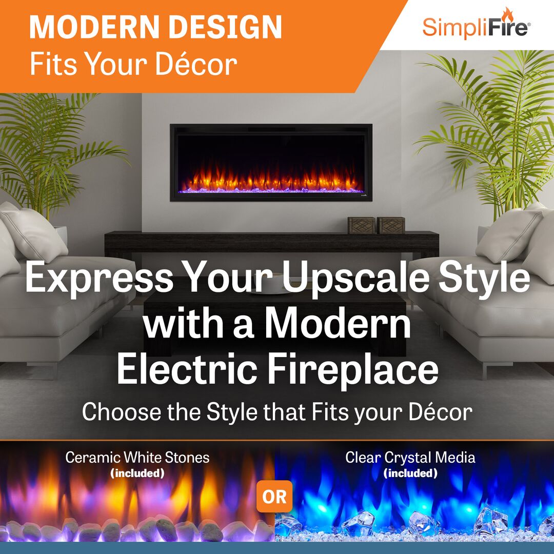 SimpliFire Allusion Platinum Electric Fireplace