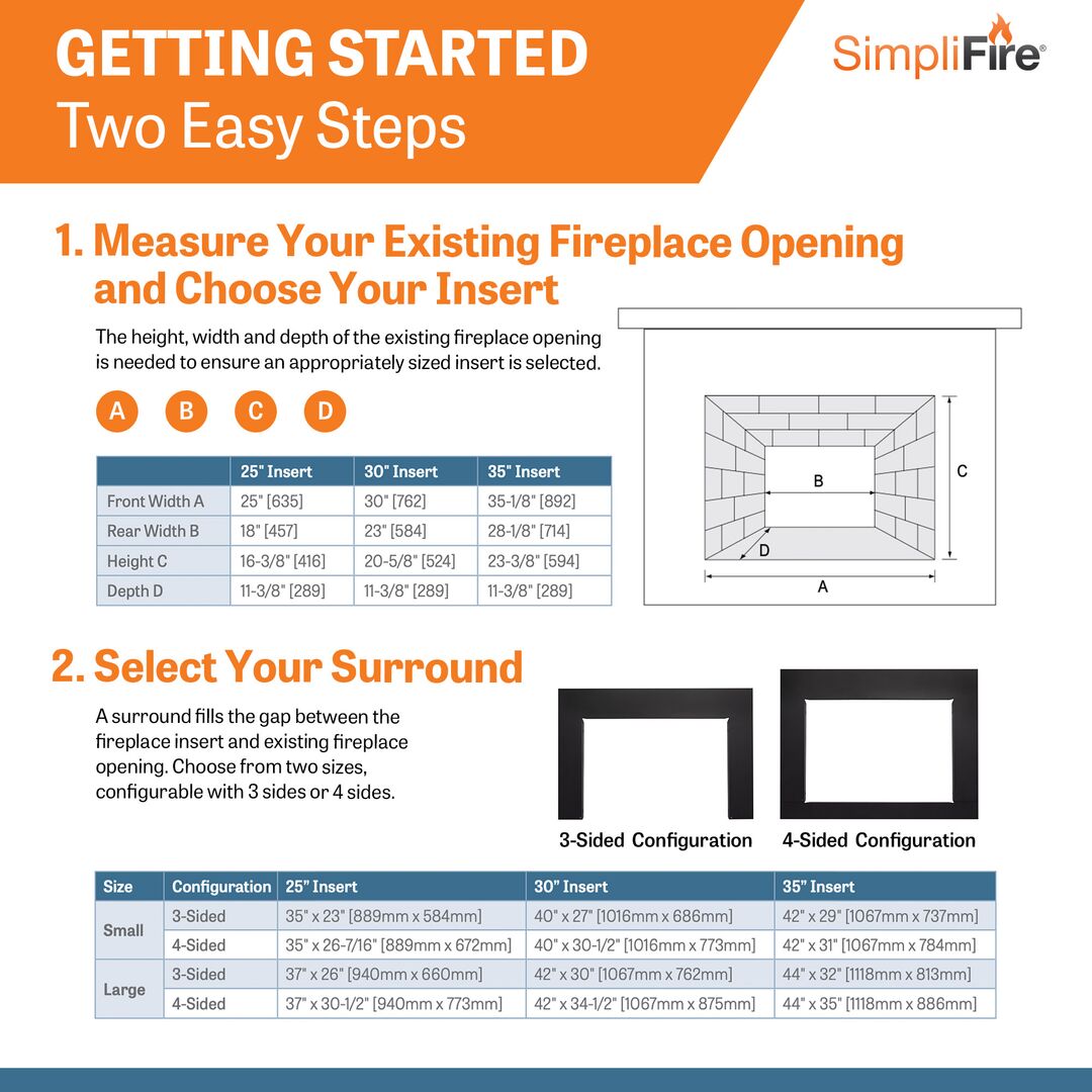 SimpliFire Electric Fireplace Insert