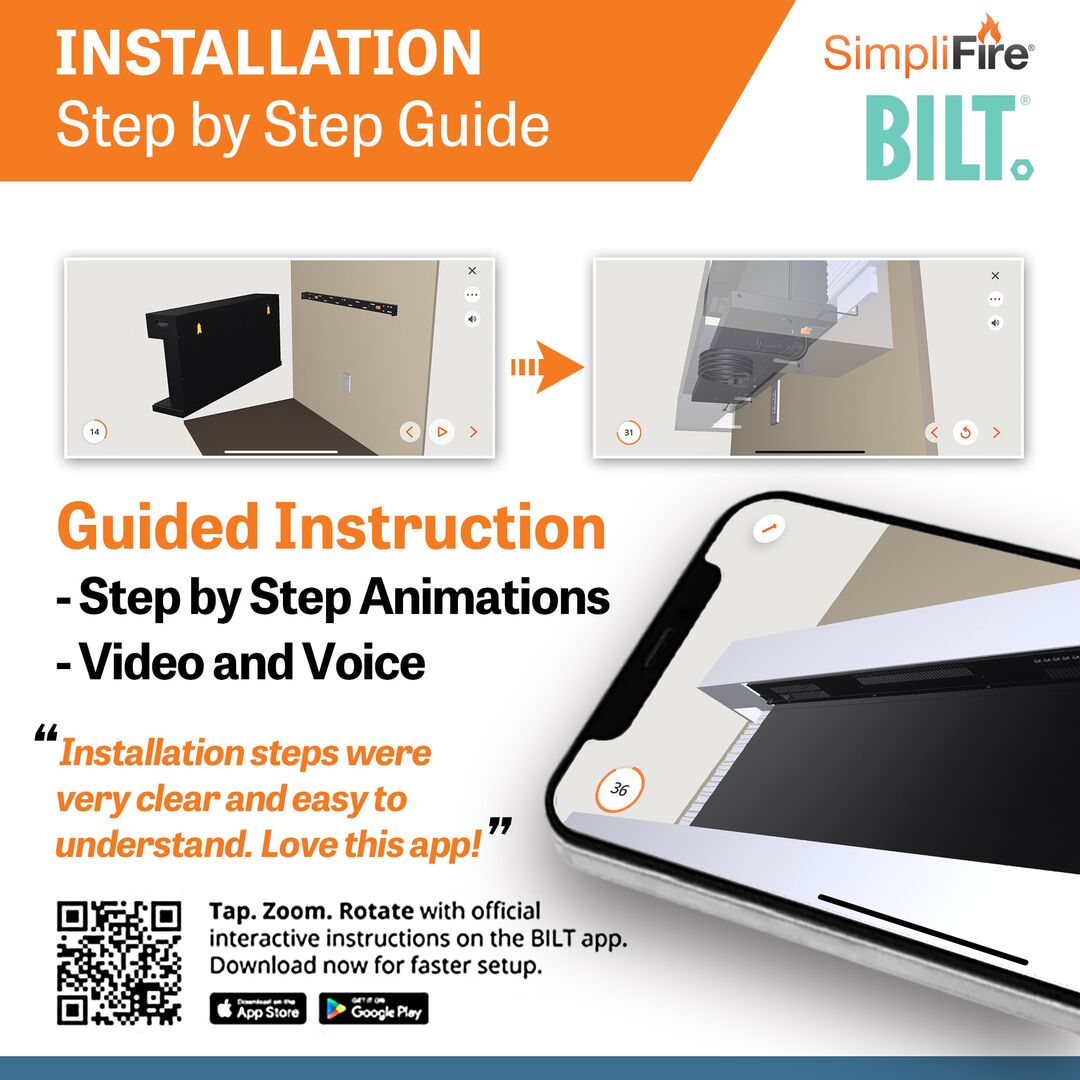 SimpliFire Format Wall Mount Electric Fireplace