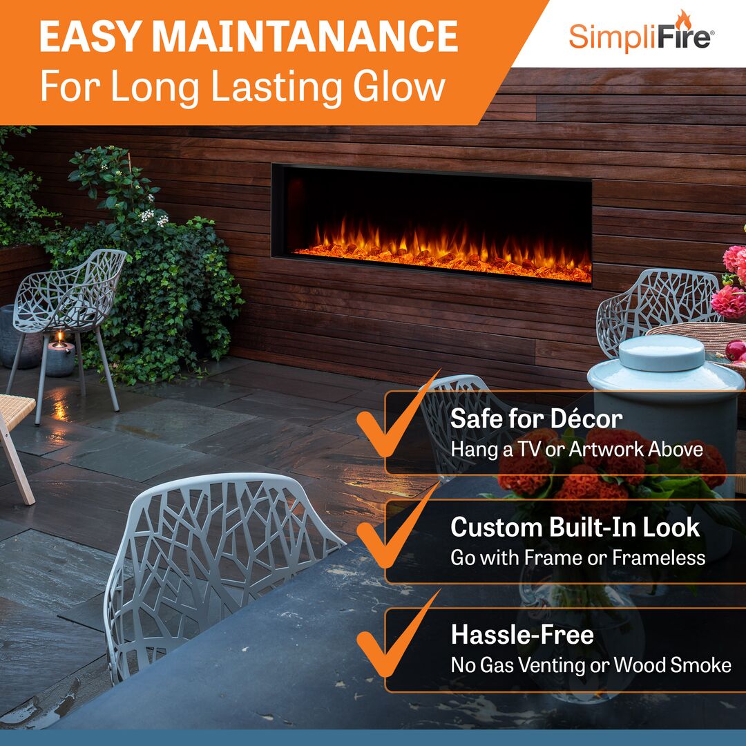 SimpliFire Forum Outdoor Electric Fireplace