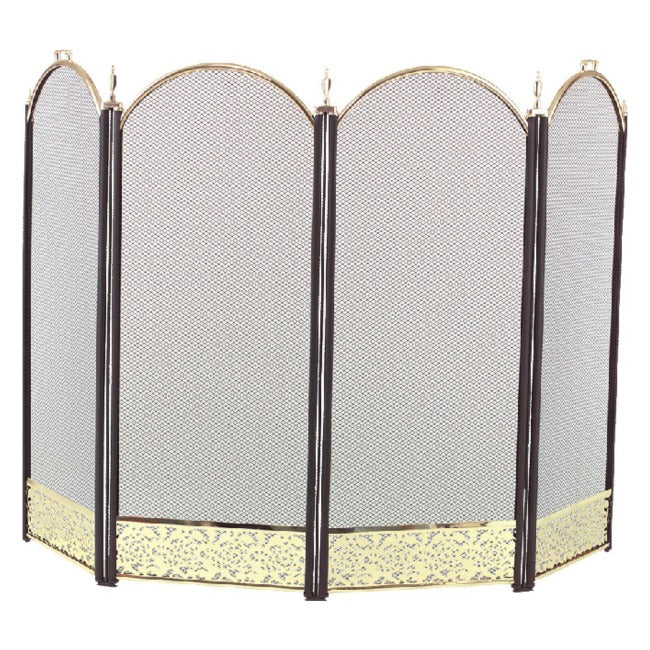 52" Steel 4 Fold Arched Screen