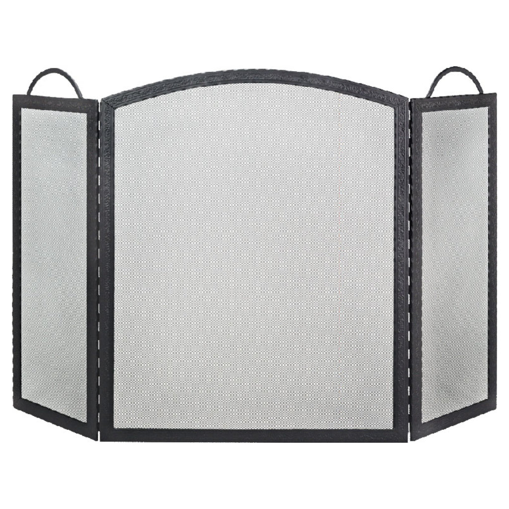 52" Steel 3 Fold Arched Wrought Iron Screen