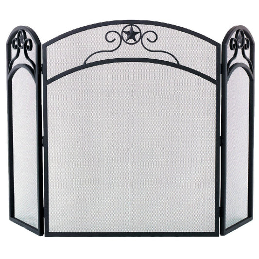 52" Steel 3 Fold Arched Wrought Iron Screen